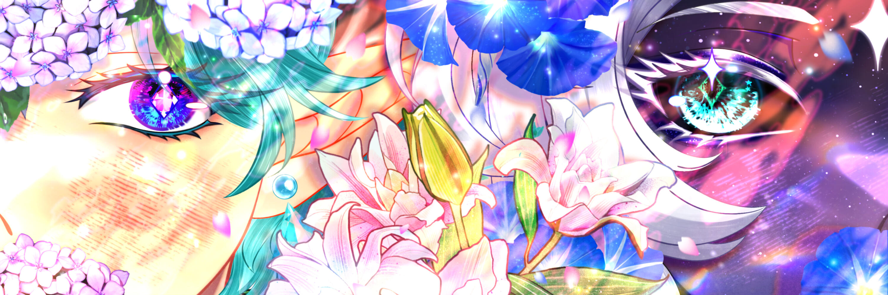 Floral Eye Banner by Tot