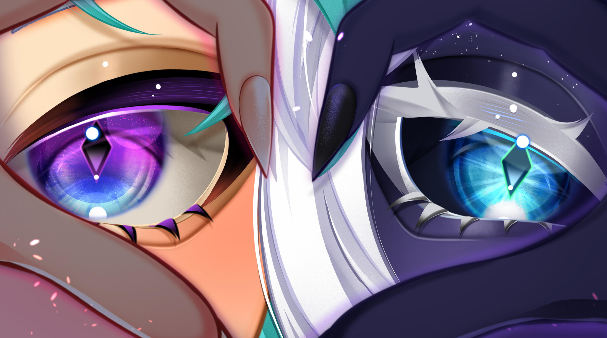 Couple's Eye Banner Heart by NynBug