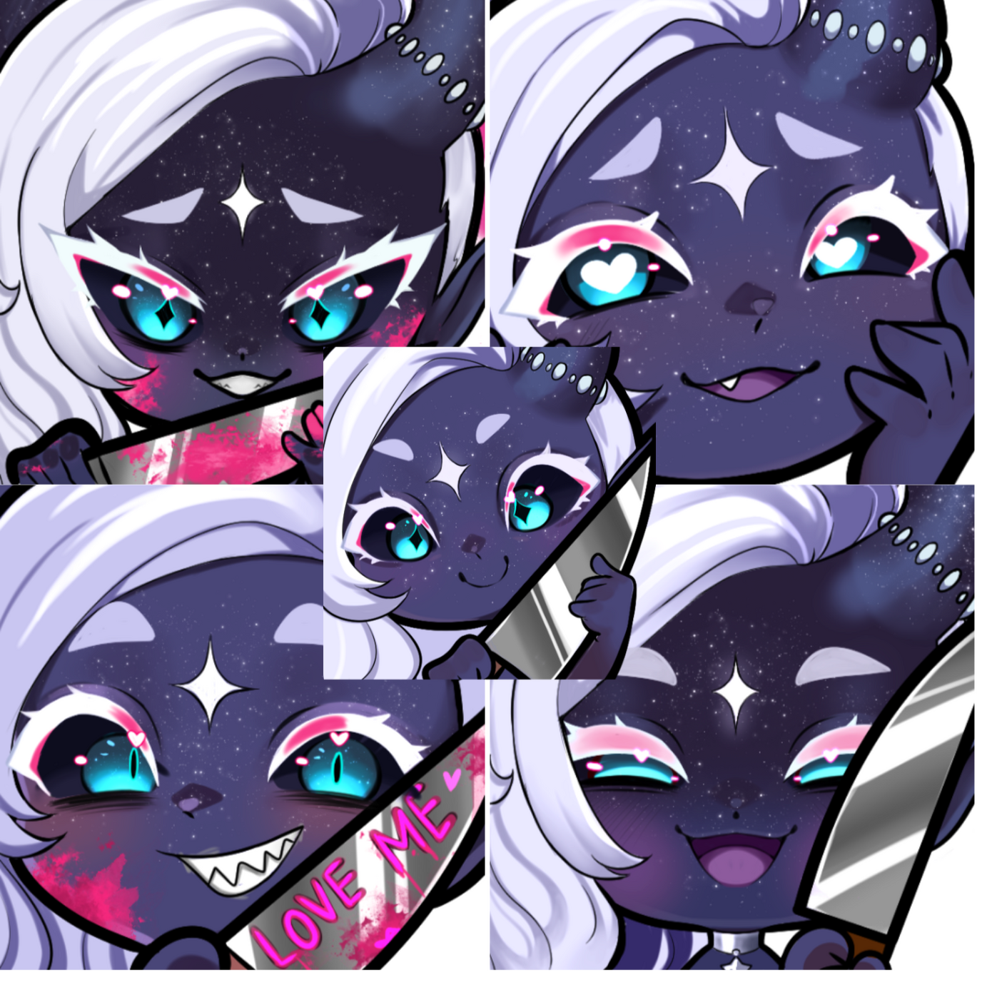 Yandere Emotes by Cah Lilium